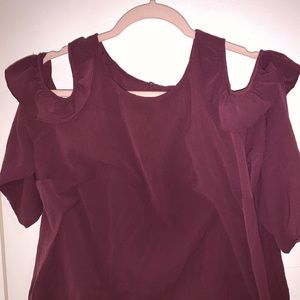 Torrid Ruffled Off Shoulder Keyhole Back Blouse